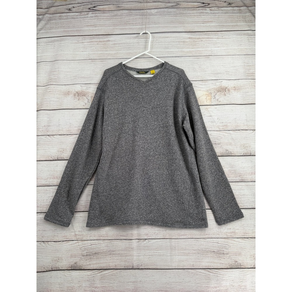 Cabelas Urban Fall Pullover Mens XL Granite Heather V-Neck Long Sleeve M10SH653